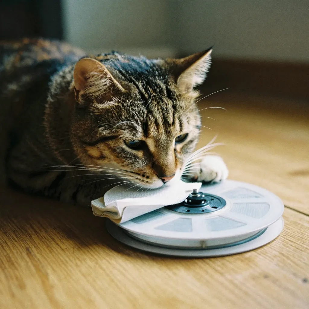 Family pet in clean home environment